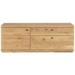 LOWBOARD 165/62/48 cm  - Eichefarben/Schwarz, Natur, Holz/Metall (165/62/48cm) - Linea Natura