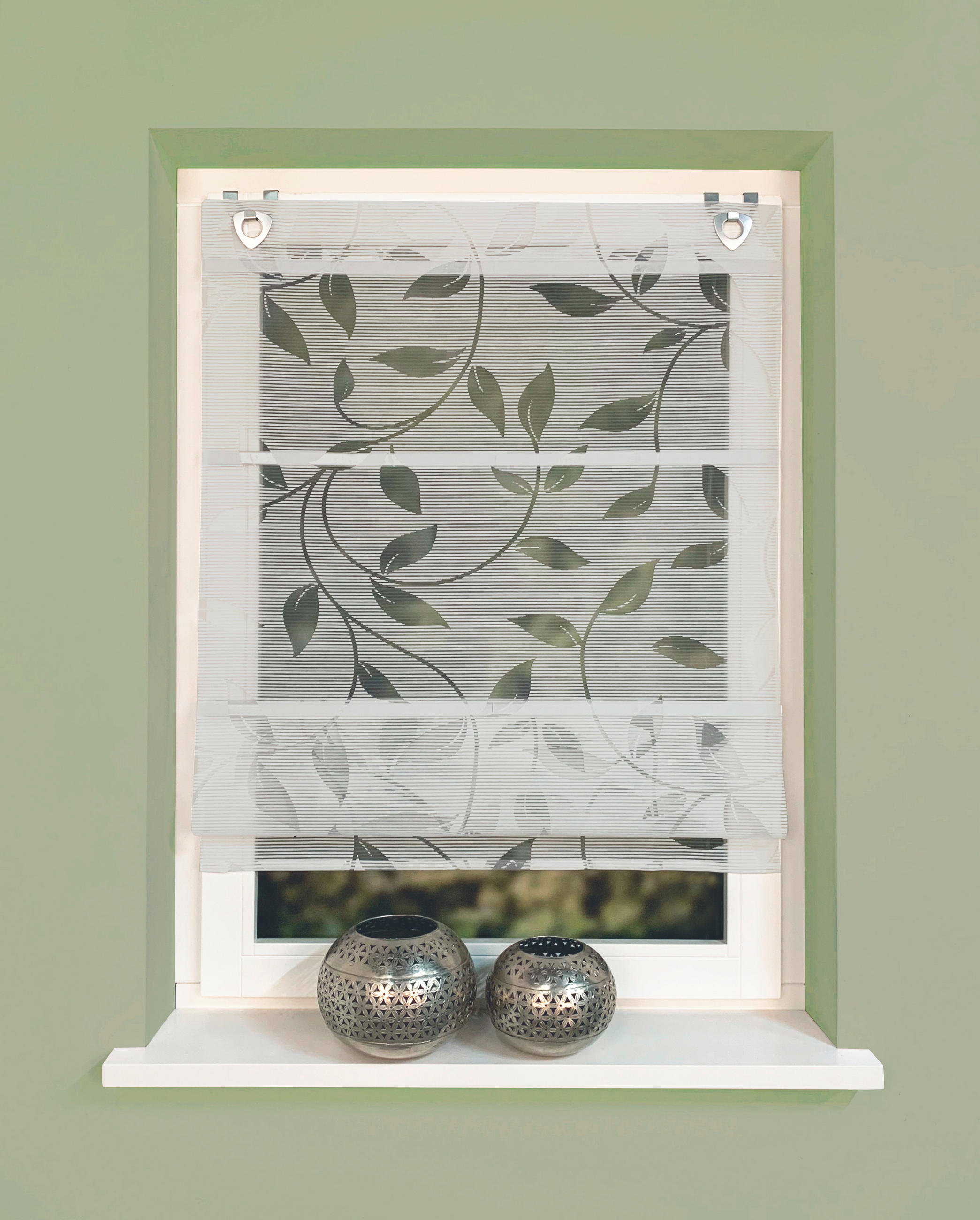 MAGNETROLLO halbtransparent 45/130 cm - Grau, Natur, Textil (45/130cm) - Novel