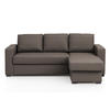 ECKSOFA Braun Lederlook  - Braun, Basics, Kunststoff/Textil (220/150cm) - MID.YOU