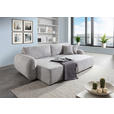 BIGSOFA Flachgewebe Grau  - Schwarz/Grau, KONVENTIONELL, Kunststoff/Textil (250/72/145cm) - Carryhome
