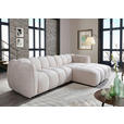ECKSOFA in Chenille Creme  272/172 cm  - Creme/Schwarz, KONVENTIONELL, Kunststoff/Textil (272/172cm) - Carryhome