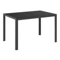 GARTENTISCH Metall, Kunststoff rechteckig  - Schwarz, MODERN, Kunststoff/Metall (120/74/80cm) - Ambia Garden