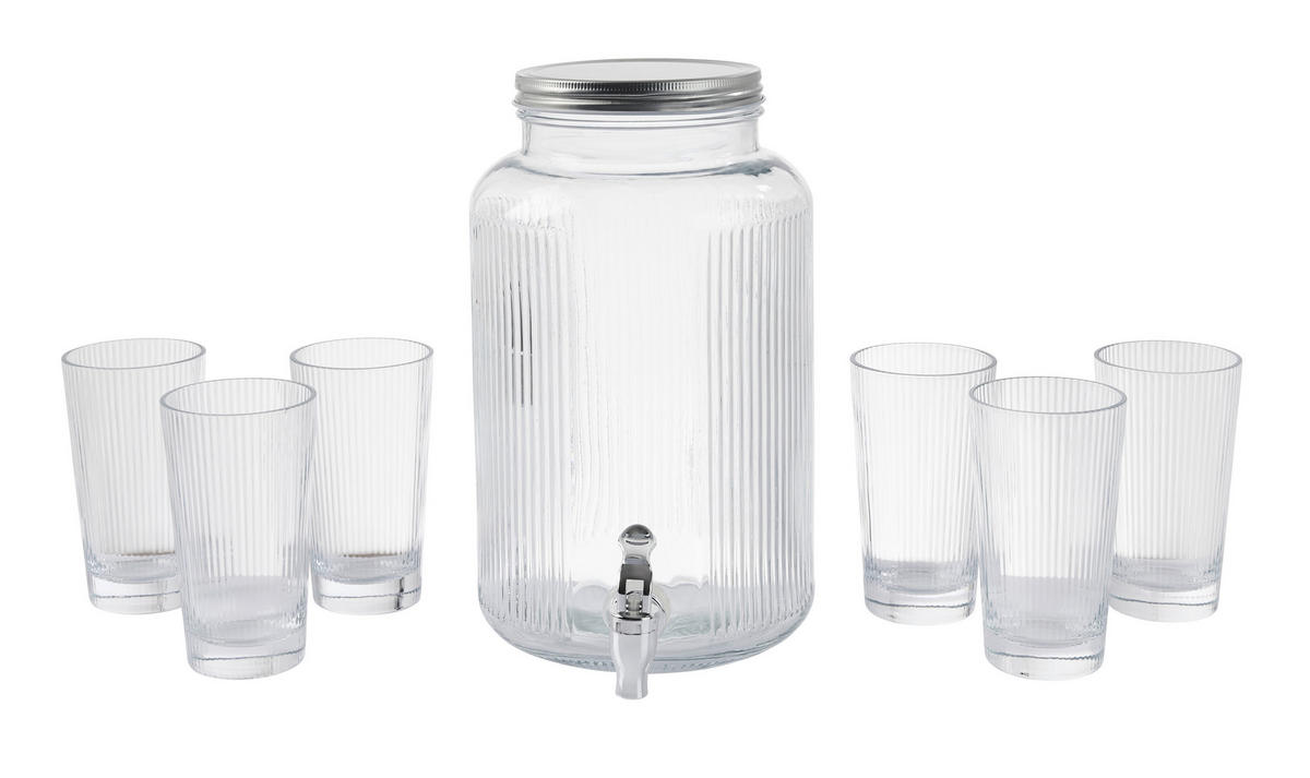 GETRÄNKESPENDER   - Klar, LIFESTYLE, Glas/Kunststoff - Novel