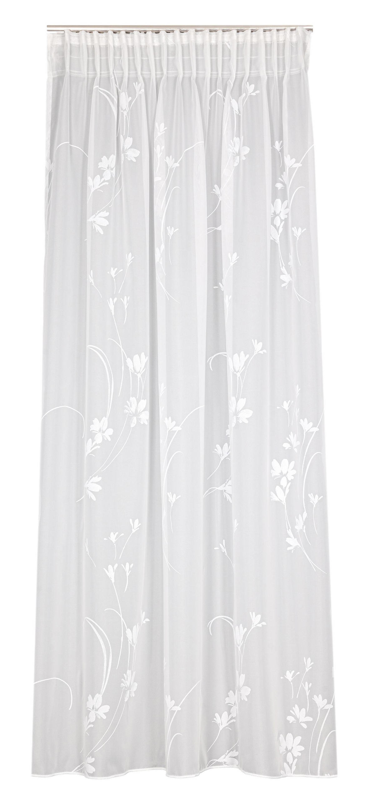 KÉSZFÜGGÖNY áttetsző  - fehér, Basics, textil (140/175cm)