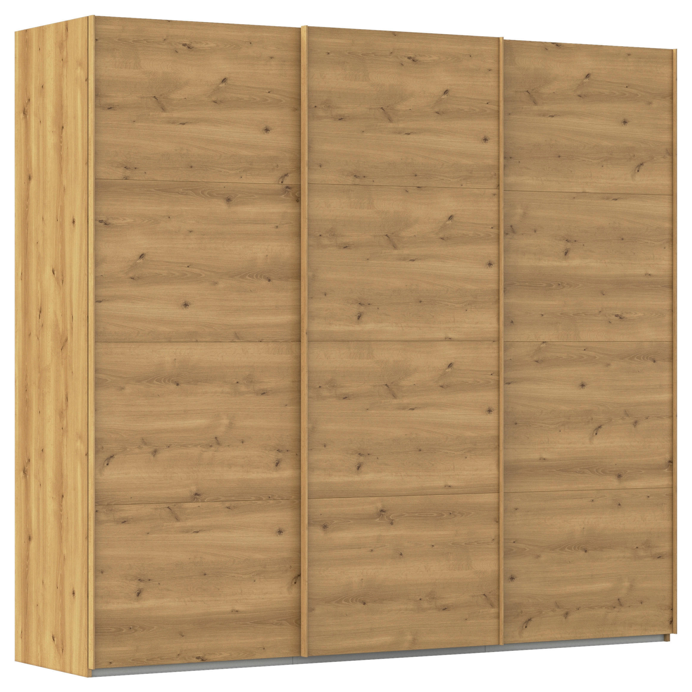 SCHWEBETÜRENSCHRANK 242/223/68 cm 3-türig Eichefarben  - Eichefarben, Design, Holzwerkstoff/Kunststoff (242/223/68cm) - Novel