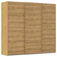 SCHWEBETÜRENSCHRANK 242/223/68 cm 3-türig Eichefarben  - Eichefarben, Design, Holzwerkstoff/Kunststoff (242/223/68cm) - Novel