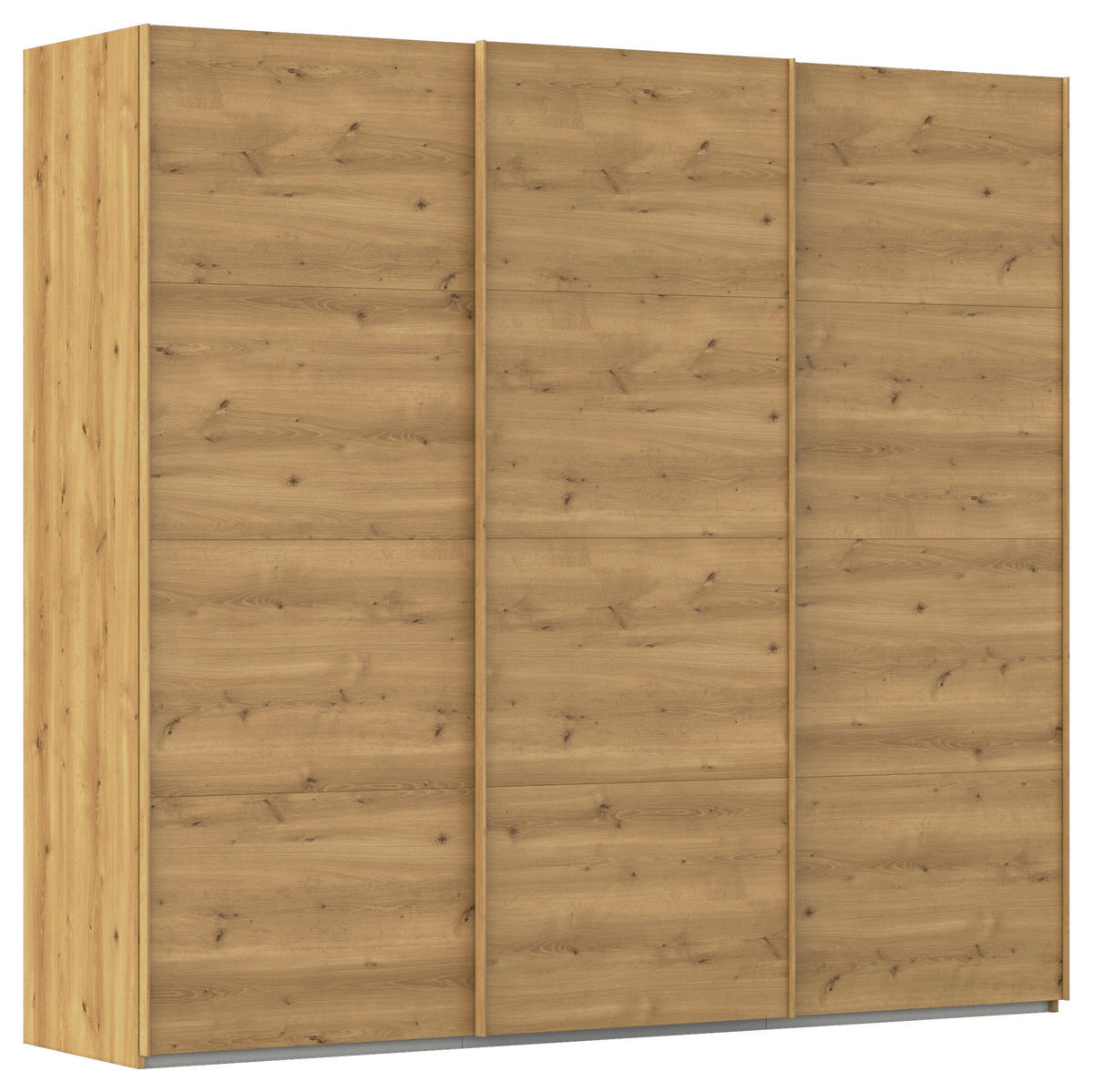 SCHWEBETÜRENSCHRANK 242/223/68 cm 3-türig Eichefarben  - Eichefarben, Design, Holzwerkstoff/Kunststoff (242/223/68cm) - Novel