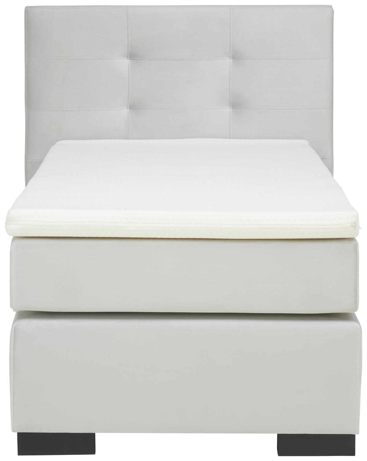 BOXSPRINGOVÁ POSTEĽ, 90/200 cm sivá - čierna/sivá, Modern, kartón/drevo (90/200cm) - MID.YOU