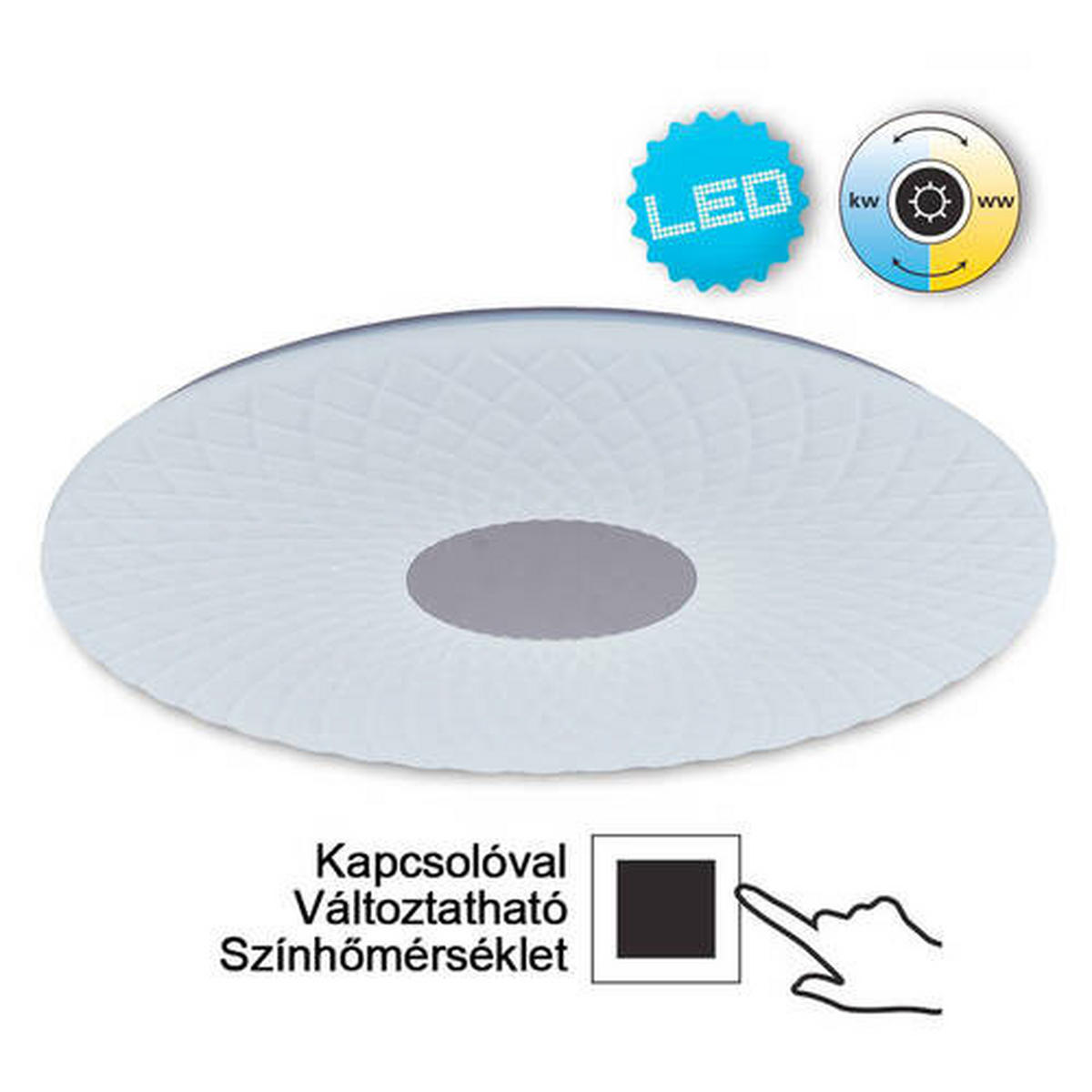 LED-DECKENLEUCHTE 48/8 cm   - Weiß, Design, Kunststoff/Metall (48/8cm) - Näve