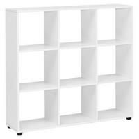 REGÁL, bílá, 108/104/29 cm - bílá/černá, Konvenční, kompozitní dřevo/plast (108/104/29cm) - MID.YOU