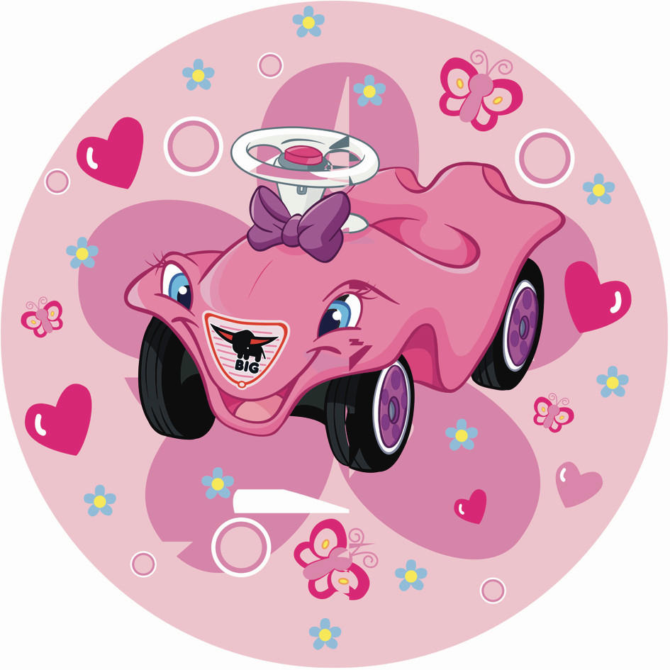 KINDERTEPPICH 100 cm Bobby Car  - Rosa, Trend, Textil (100cm)