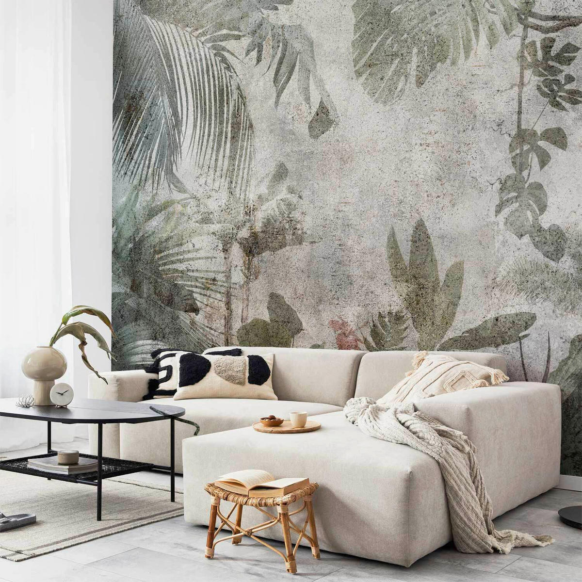 FOTOTAPETE  - Waldgrün/Grau, LIFESTYLE, Textil (250/175cm) - artgeist