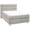 BOXSPRINGBETT 140/200 cm  in Weiss  - Weiss/Alufarben, Konventionell, Textil/Metall (140/200cm) - Dieter Knoll