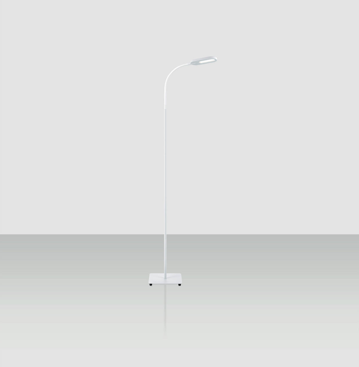 STOJACÍ LED LAMPA, 21/128 cm  - bílá, Basics, kov (21/128cm) - Novel
