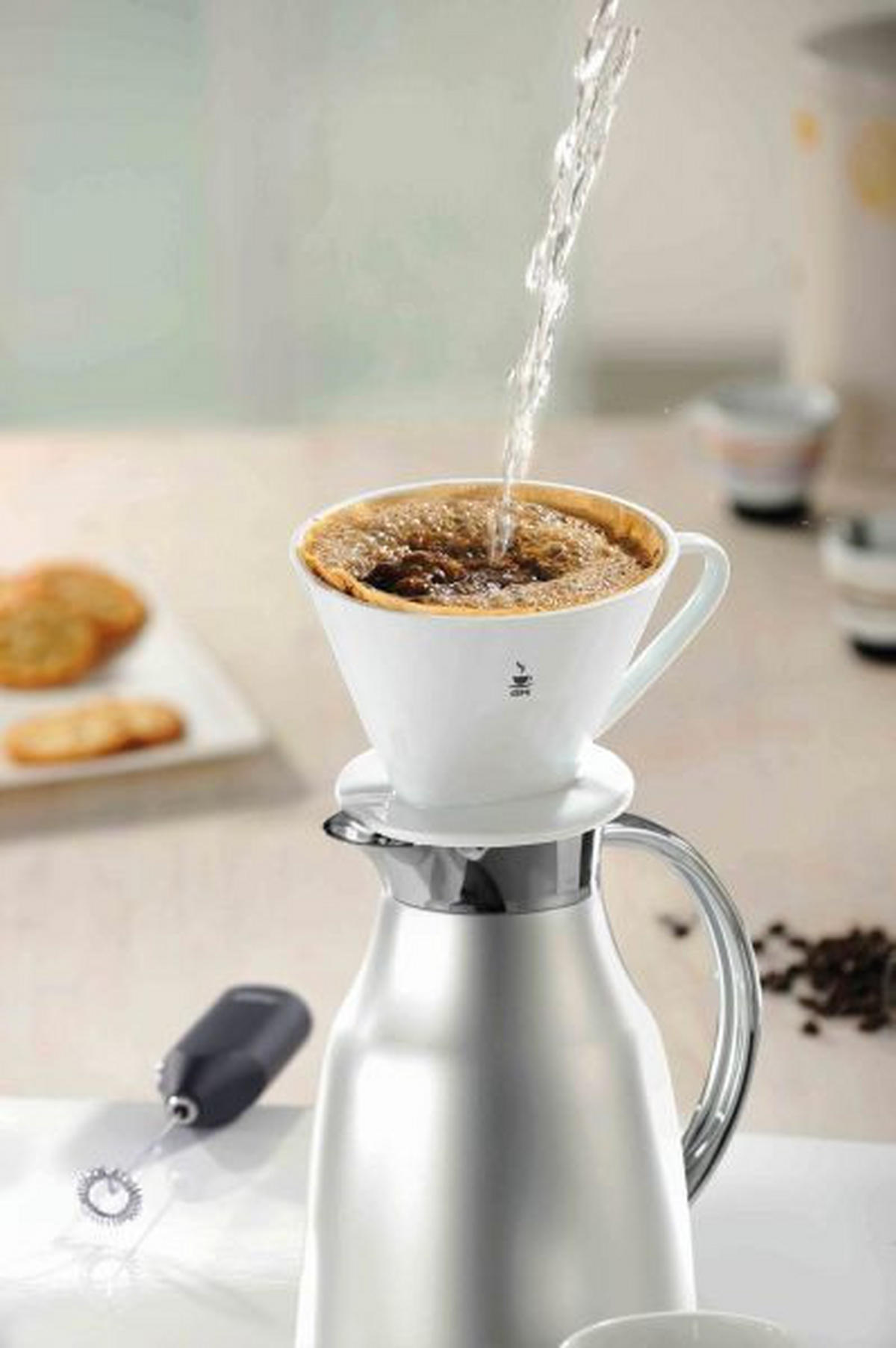 KAFFEEFILTERHALTER  - Weiß, Basics, Keramik (14/14cm) - Gefu