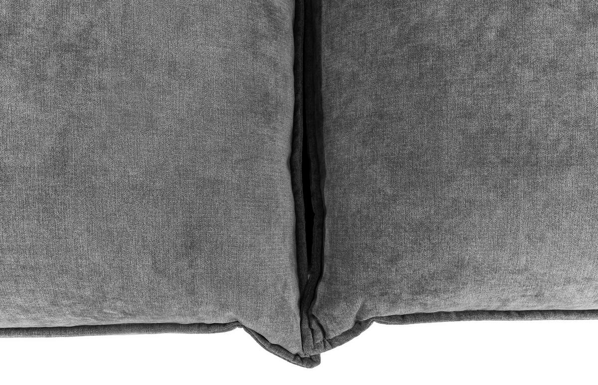 ECKSOFA in Webstoff Anthrazit  - Anthrazit/Schwarz, Design, Textil/Metall (338/165cm) - Hom`in