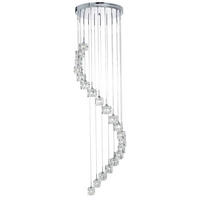 LED-HÄNGELEUCHTE Ice Cube 45/45/180 cm   - Chromfarben, Design, Glas/Metall (45/45/180cm) - Searchlight