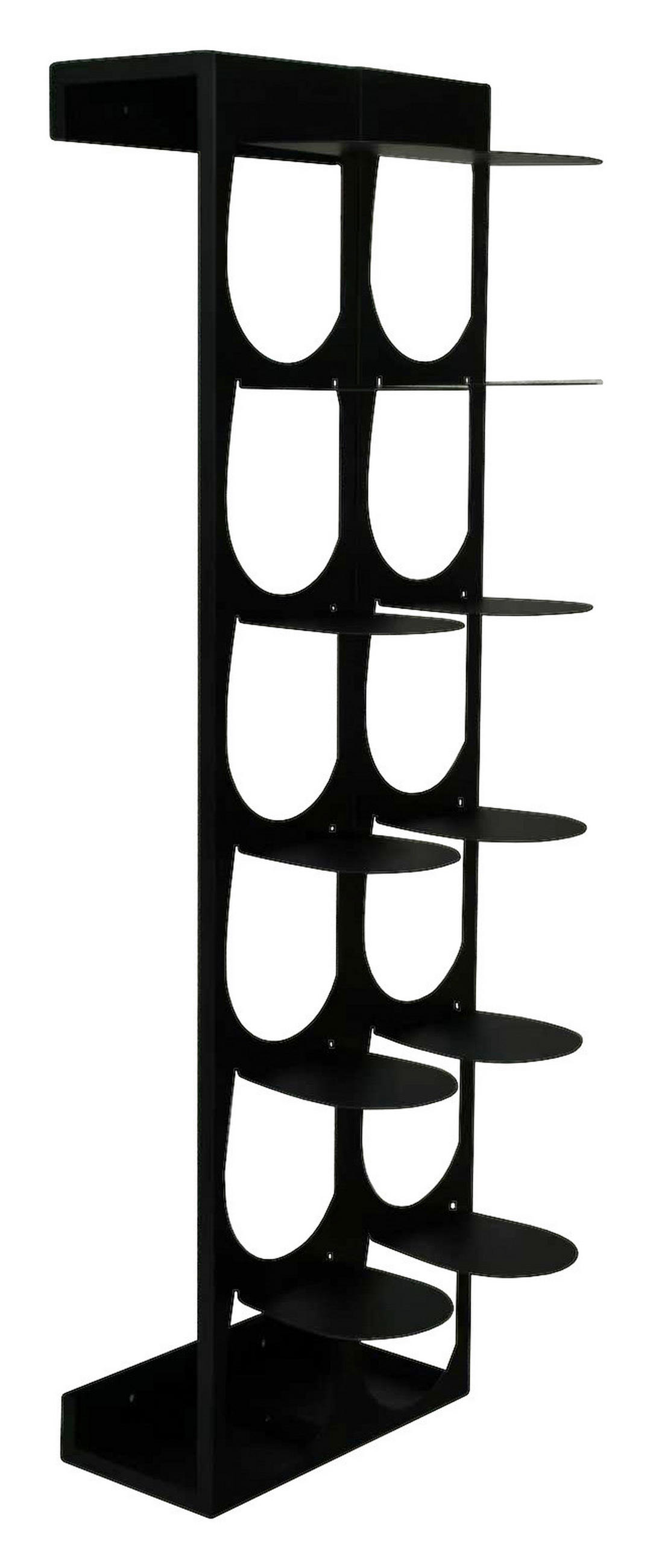 SCHUHREGAL Schwarz  - Schwarz, Basics, Metall (30/100/30cm) - Carryhome