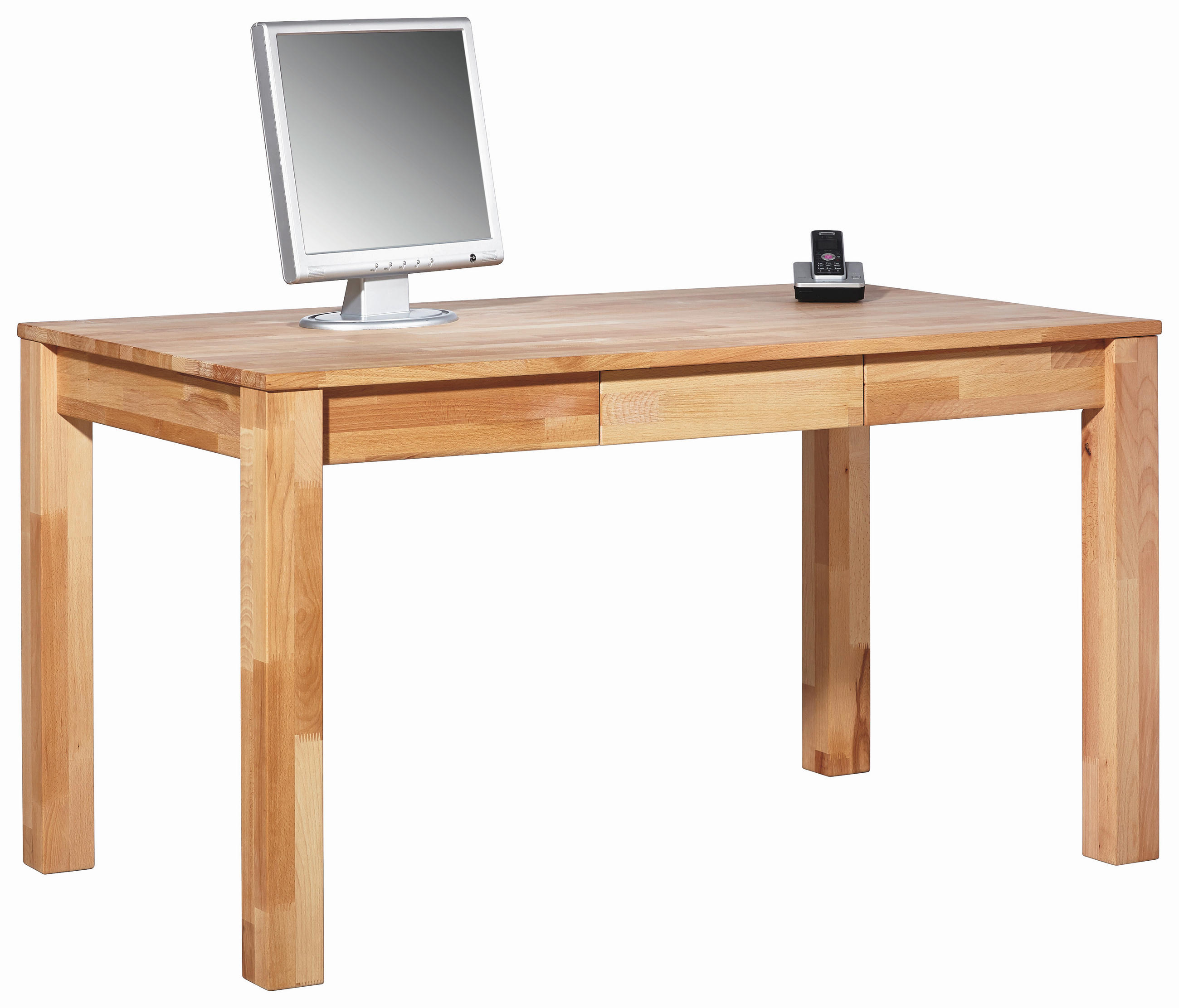 Carryhome Schreibtisch Kernbuche 140x80x76 cm