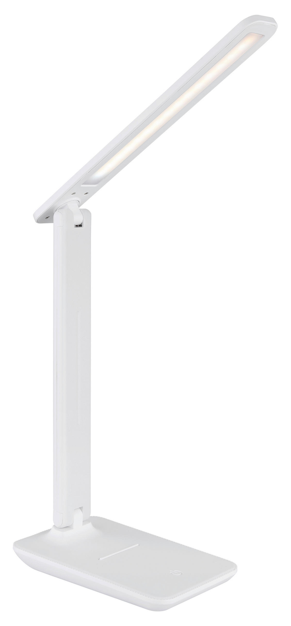 LED-SCHREIBTISCHLEUCHTE 28/11,5/50 cm   - Opal/Weiß, Design, Leder/Kunststoff (28/11,5/50cm) - Globo