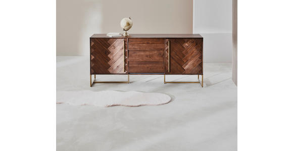 SIDEBOARD 180/80/45 cm - Messingfarben/Akaziefarben, KONVENTIONELL, Holz/Holzwerkstoff (180/80/45cm) - Ambia Home