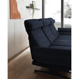 ECKSOFA  in Flachgewebe Dunkelblau  279-327/176-217 cm  - Schwarz/Dunkelblau, Design, Textil/Metall (279-327/176-217cm) - Dieter Knoll