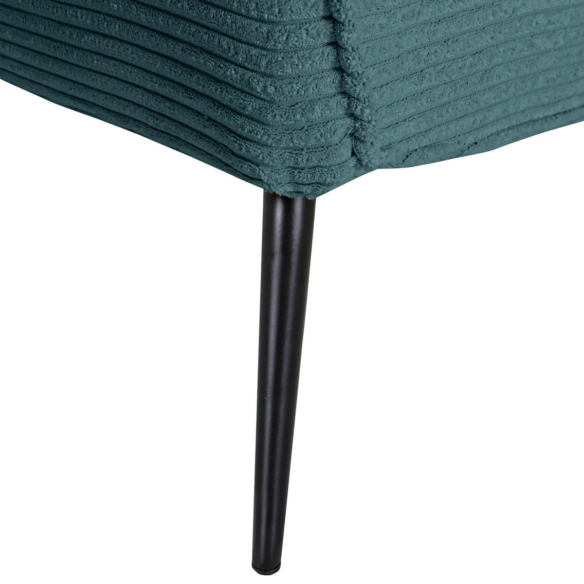 HOCKER in Textil Türkis  - Türkis/Schwarz, Design, Textil/Metall (60/49/53cm) - Landscape