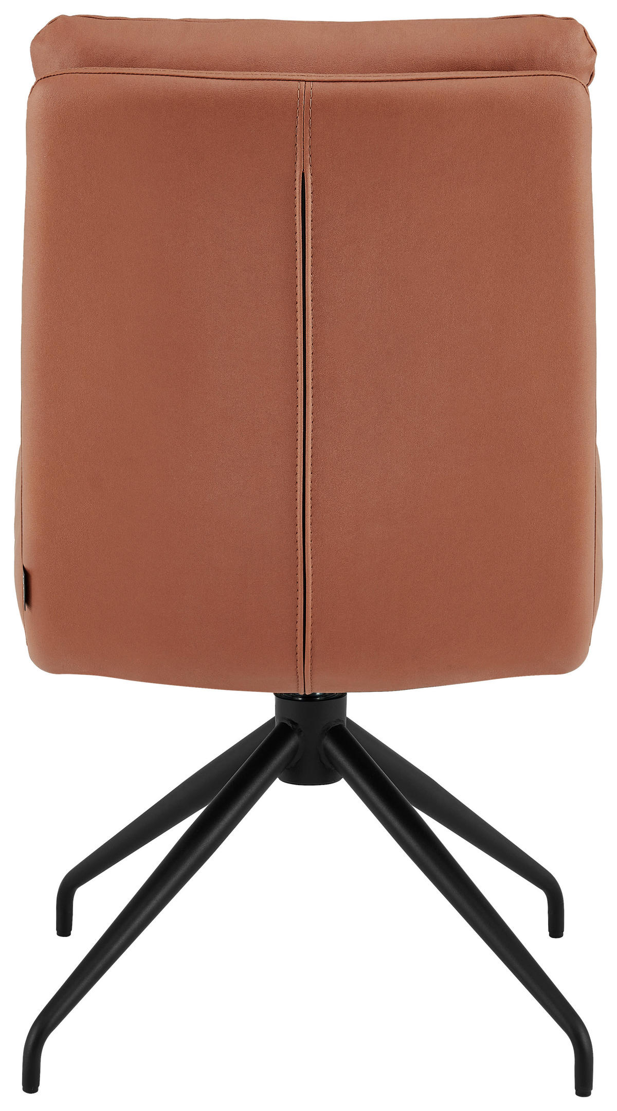 STUHL - Cognac/Schwarz, Design, Textil/Metall (51,5/89,5/65cm) - Novel