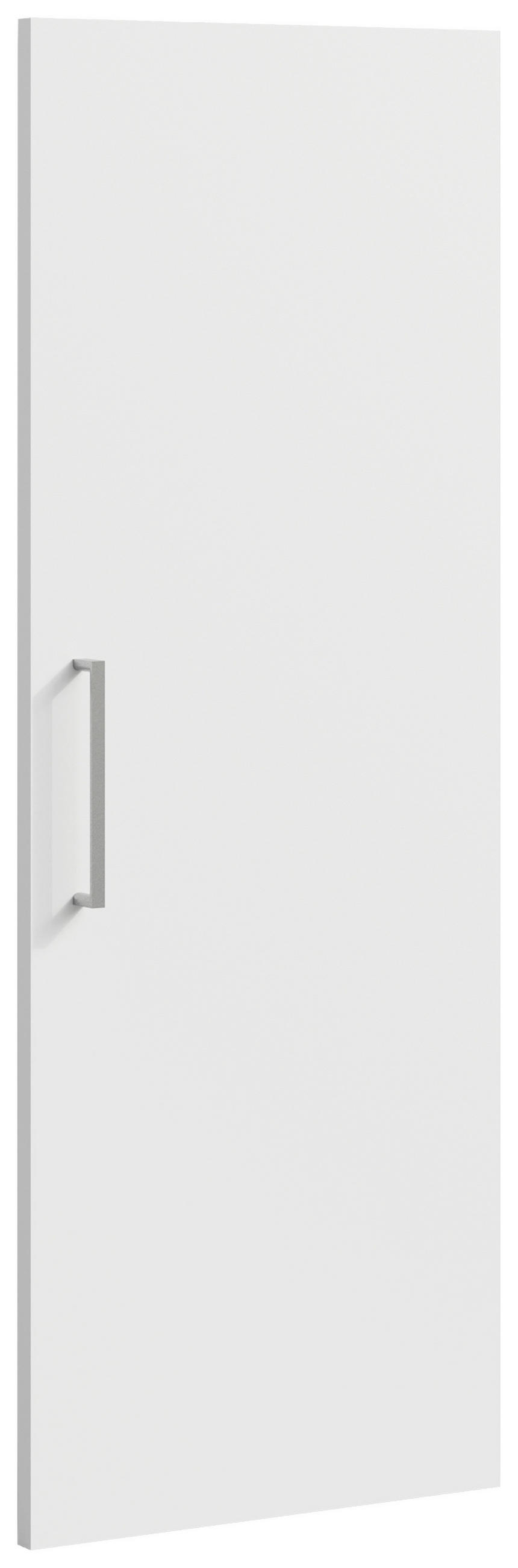 TÜR   - Silberfarben/Weiß, Natur, Holzwerkstoff/Metall (39,2/100,6cm) - Linea Natura