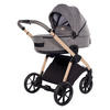 KINDERWAGENSET  Facetty  Poppy Mousse  - Beige/Grau, Design, Textil/Metall (104,5/62/94cm) - Jimmylee