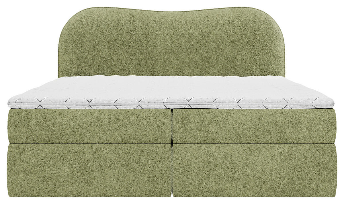 BOXBETT 180/200 cm  in Grün  - Schwarz/Grün, Design, Holz/Holzwerkstoff (180/200cm) - Chameo