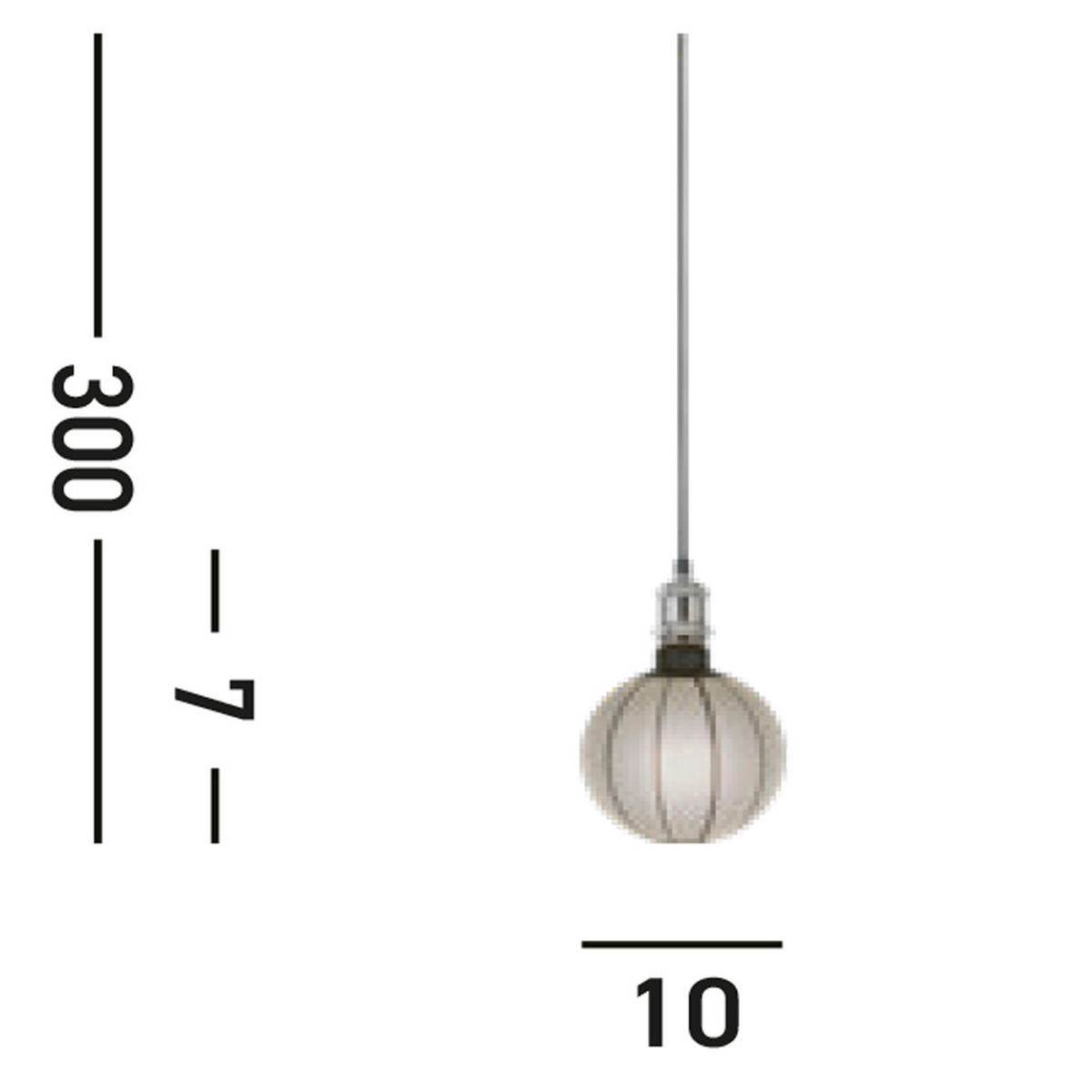 PENDELLEUCHTE 9,8/300 cm  - Silberfarben, KONVENTIONELL, Metall (9,8/300cm) - Searchlight