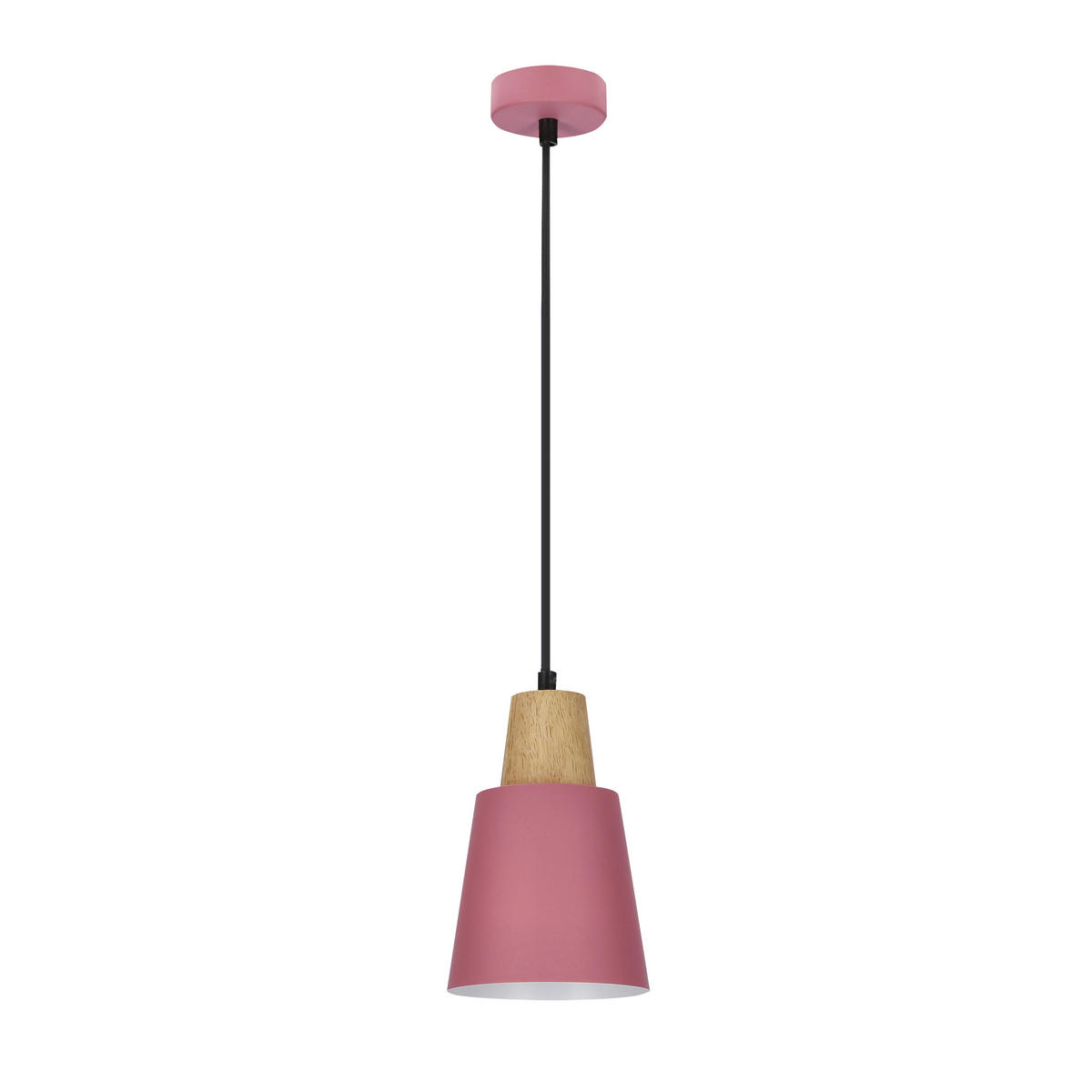 PENDELLEUCHTE 13/13/80 cm  - Pink/Schwarz, Trend, Metall (13/13/80cm)