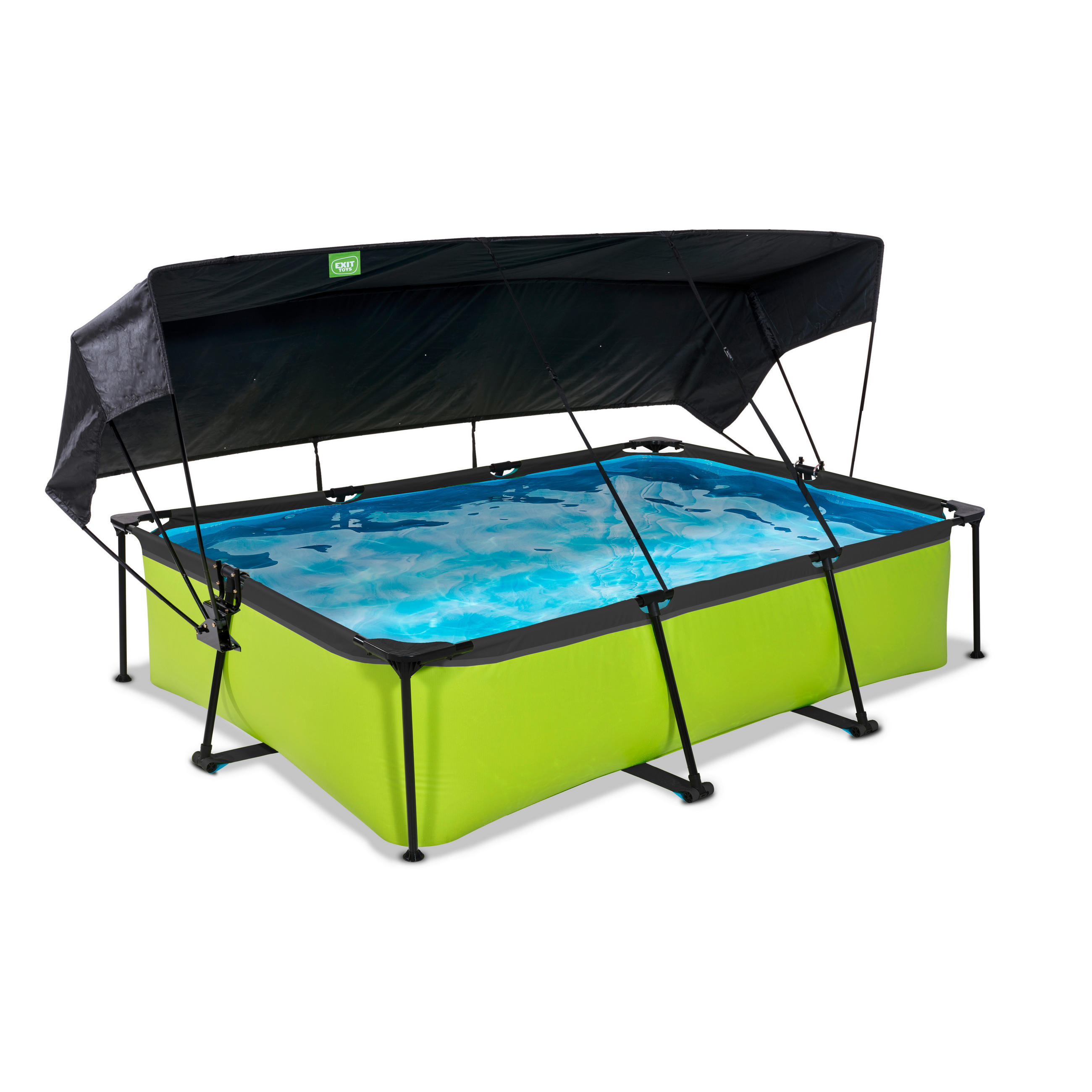 POOL-SET 343/251/65 cm  - Grün, KONVENTIONELL, Kunststoff (343/251/65cm) - EXIT Toys