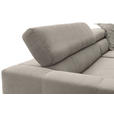 ECKSOFA Sandfarben Feincord  - Sandfarben/Schwarz, KONVENTIONELL, Textil/Metall (311/219cm) - Hom`in