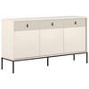 SIDEBOARD Maggiore  in 154,5/82,6/39 cm  - Kaschmir/Schwarz, Design, Holzwerkstoff/Metall (154,5/82,6/39cm) - Xora