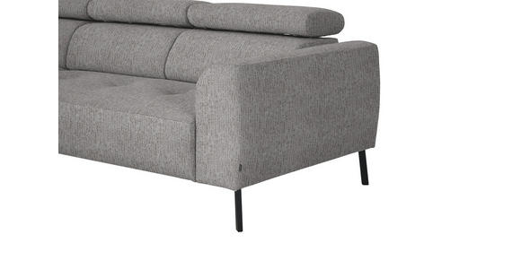 ECKSOFA in Webstoff Taupe 205/280 cm - Taupe/Schwarz, Design, Textil/Metall (205/280cm) - Xora