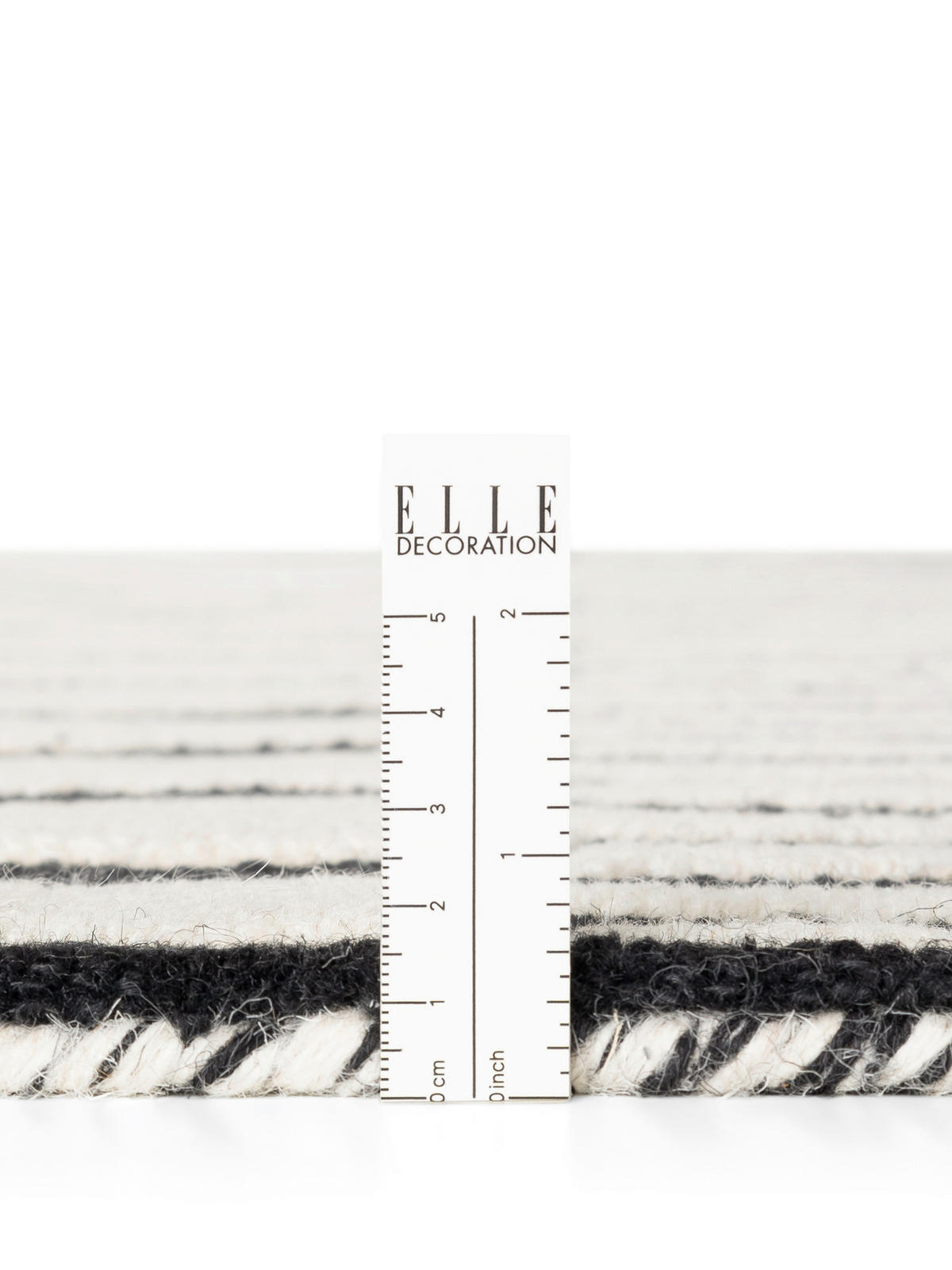 WOLLTEPPICH 120/180 cm Stryve Schwarz, Weiß rechteckig  - Schwarz/Weiß, Basics, Textil (120/180cm) - Elle Decoration