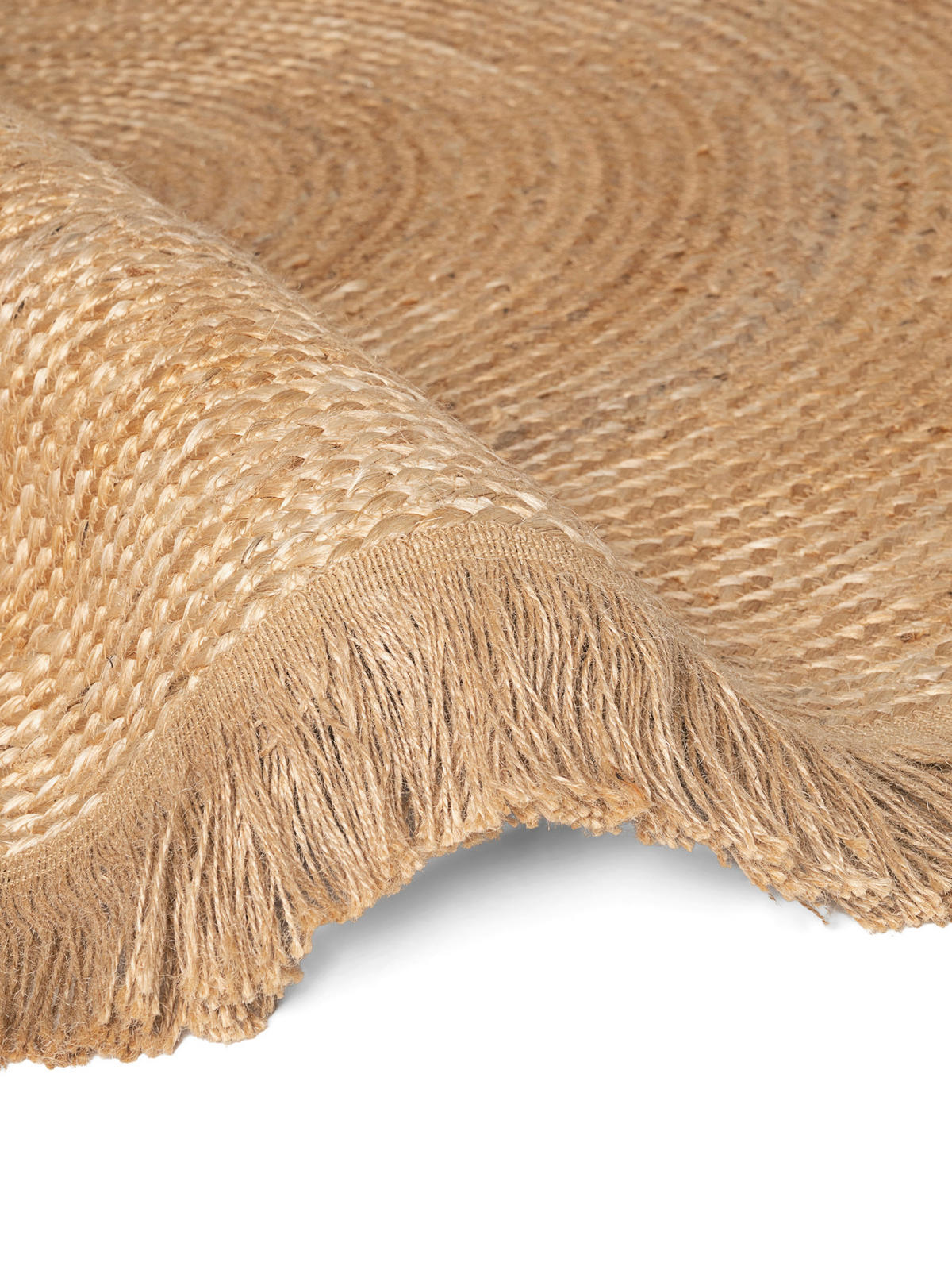 JUTETEPPICH 150 cm Jute Braided Goldbraun rund  - Goldbraun, Basics, Textil (150cm) - Hanse Home