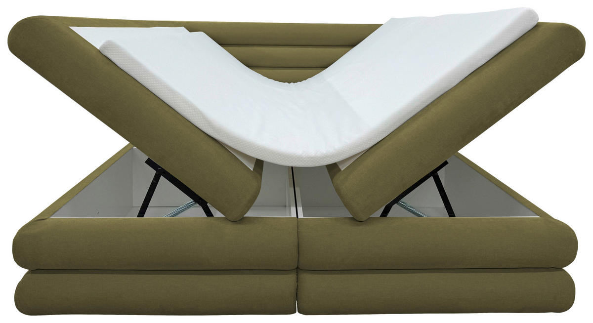 BOXBETT 180/200 cm  in Olivgrün  - Olivgrün, MODERN, Textil (180/200cm) - Livetastic