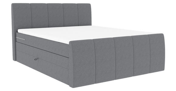 BOXSPRINGBETT 180/200 cm  in Grau  - Schwarz/Grau, KONVENTIONELL, Kunststoff/Textil (180/200cm) - Carryhome