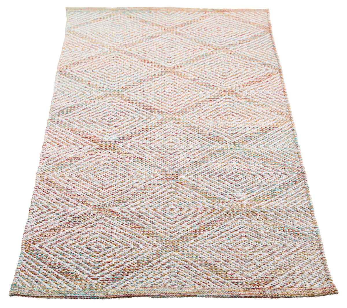 FLECKERLTEPPICH 60/120 cm Diamant Black Rot  - Rot, Design, Textil (60/120cm) - Boxxx