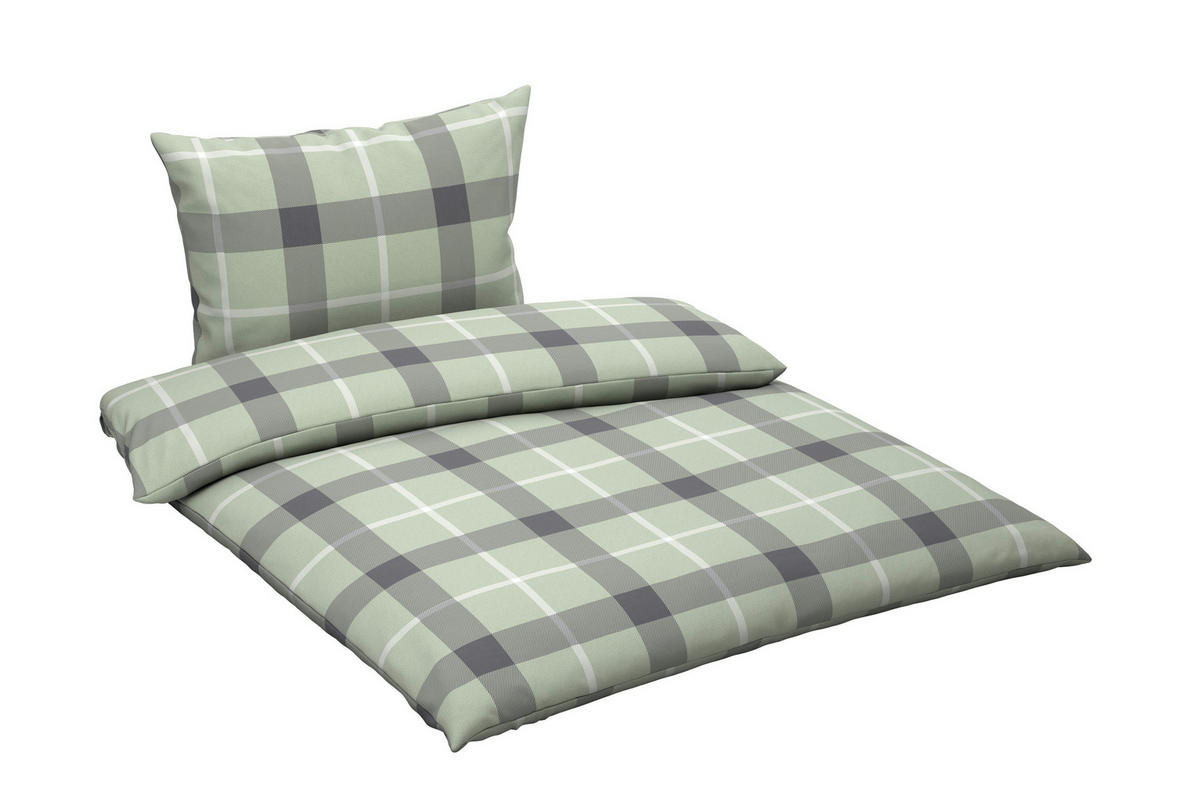 BETTWÄSCHE 2-teilig TERNET Flanell 140/200 cm  - Hellgrau, KONVENTIONELL, Textil (140/200cm) - Esposa