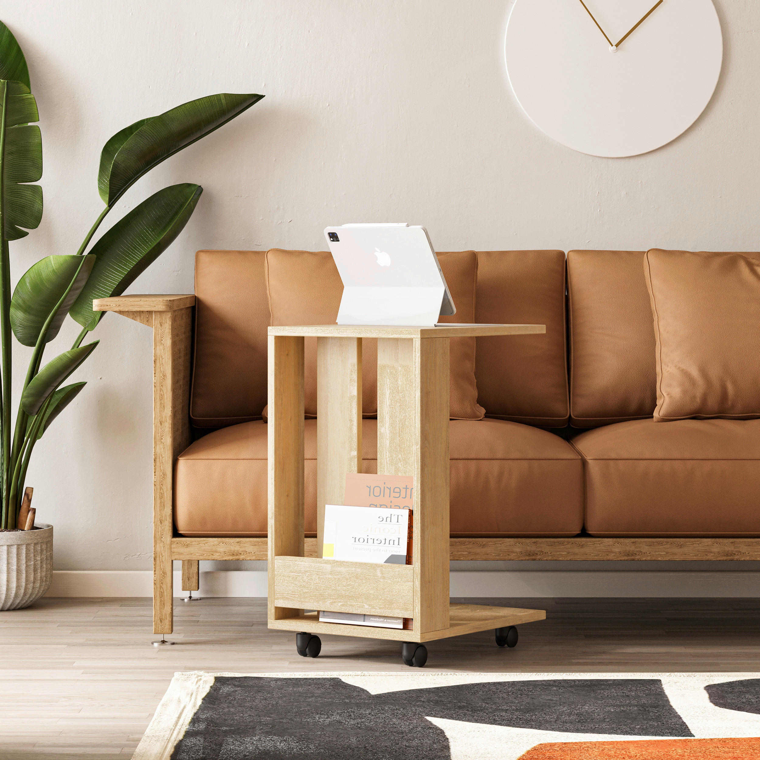 BEISTELLTISCH 37/45/60 cm Eichefarben  - Eichefarben, Design, Holzwerkstoff/Kunststoff (37/45/60cm) - Livetastic