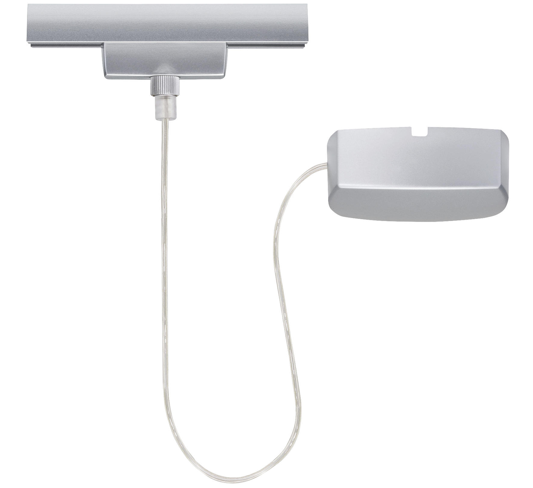 SCHIENENSYSTEM-EINSPEISER - Chromfarben, Basics, Metall (50/16,5/3cm) - Paulmann
