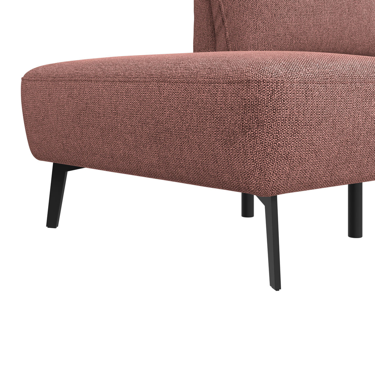RÉCAMIERE Chenille Bordeaux  - Bordeaux/Schwarz, Konventionell, Textil/Metall (206/90/92cm) - Elegando