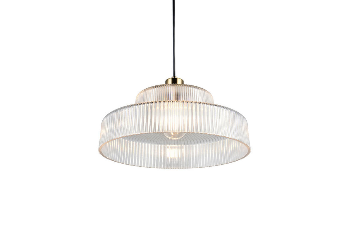 HÄNGELEUCHTE Abella 35/150 cm   - Transparent/Messingfarben, LIFESTYLE, Glas/Metall (35/150cm)