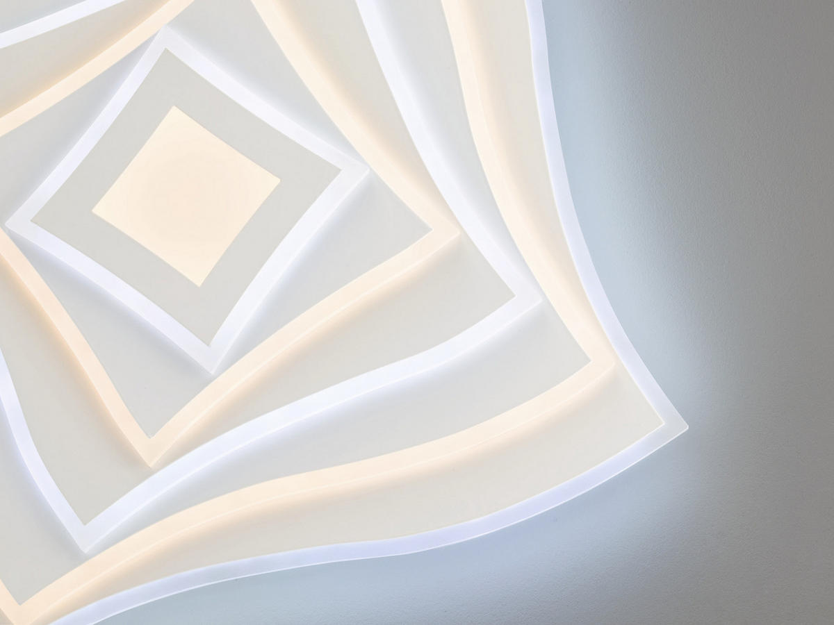 LED-DECKENLEUCHTE 50/5/50 cm   - Weiß, Basics, Kunststoff (50/5/50cm)