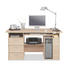 COMPUTERTISCH Sonoma Eiche - Silberfarben/Sonoma Eiche, Basics, Glas/Metall (144/76/67cm) - Venda