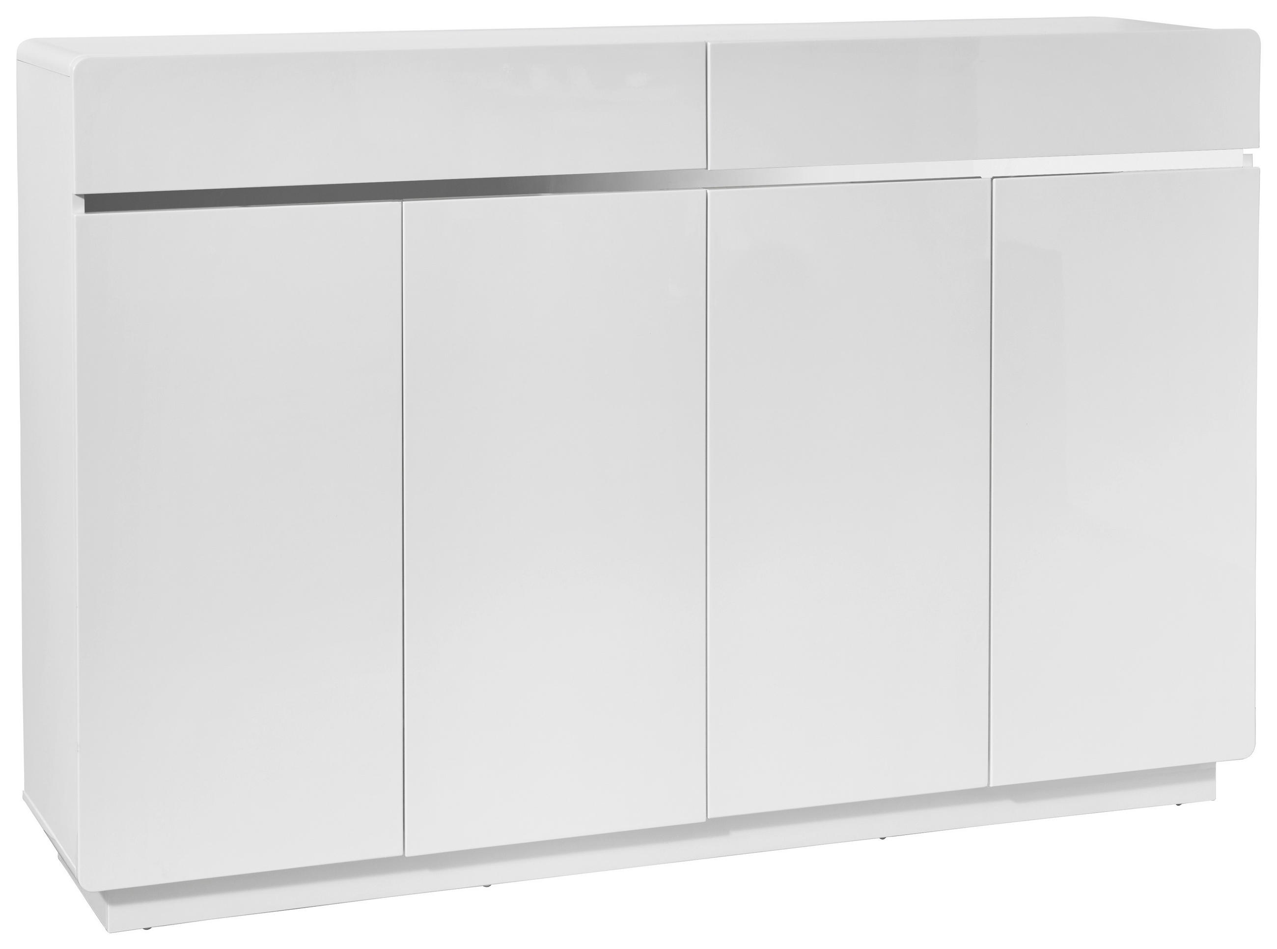 MEUBLE À CHAUSSURES 160,3/104,5/34,5 cm  - Weiss/Edelstahlfarben, Design, Holzwerkstoff/Metall (160,3/104,5/34,5cm) - Xora